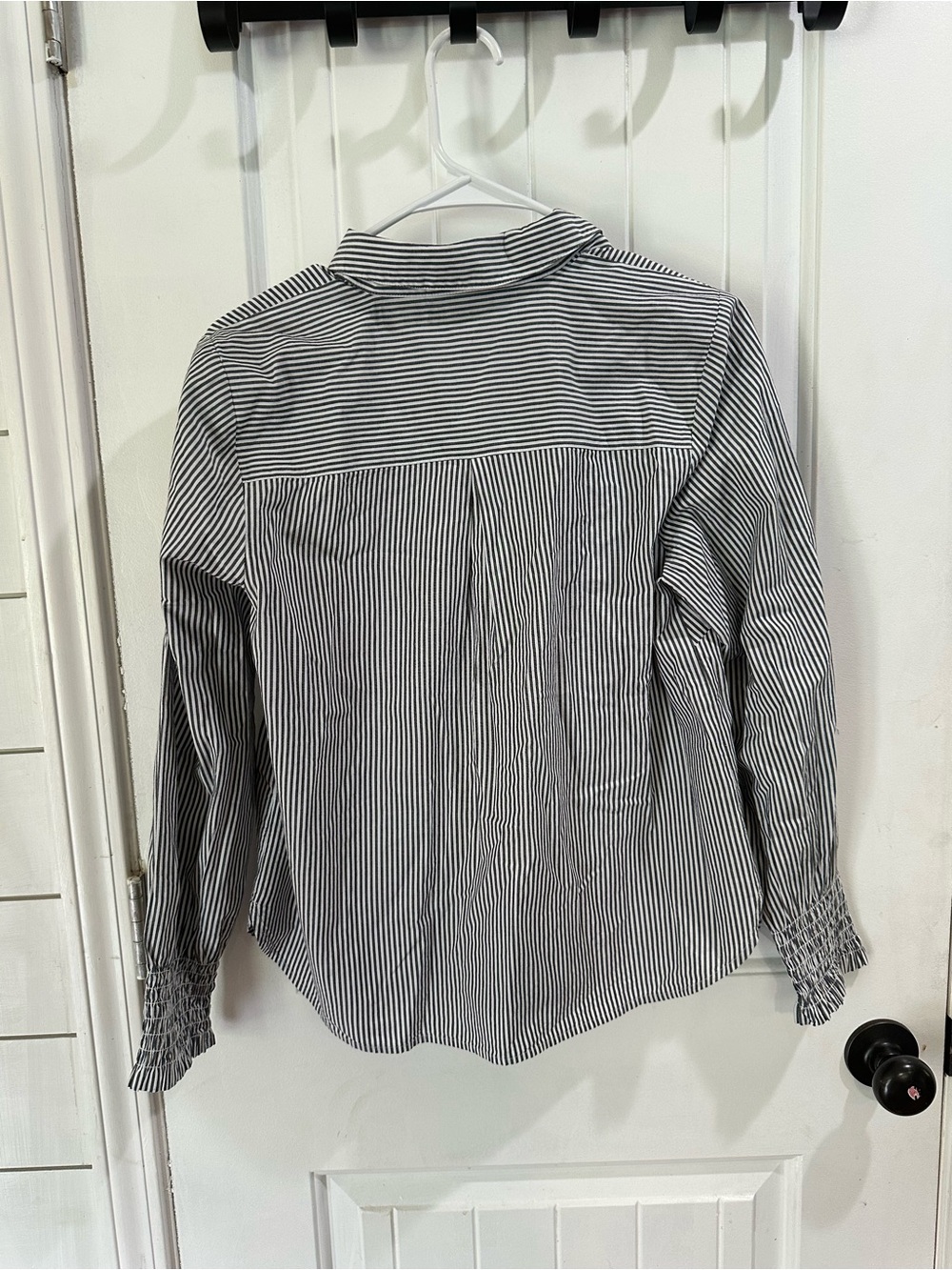 J. Jill Black & White Pinstripe Button-Down Shirt - Picture 2 of 5